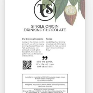 costa rica single origin drinking chocolate tcs 70 procent vegan 500 gr.