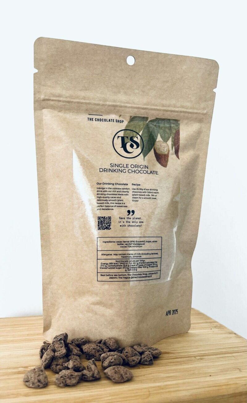 Costa Rica Single Origin Drinking Chocolate TCS 70 percent vegan 500 gr.