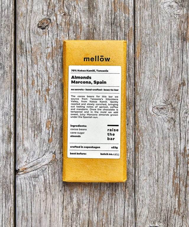 mellow chocolate origine tanzania 70 procent met amandelen